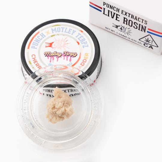 Punch Edibles & Extracts - Cherry Hog Juice Tier 4 Live Rosin Cold Cure Badder (1g) - 1