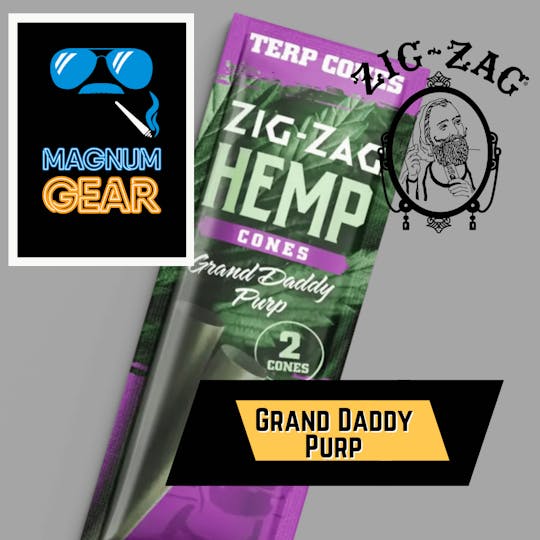 Magnum Weed - Zig-Zag Terp Cones Terpine-Infused Hemp Cones GRAND DADDY PURP - 1