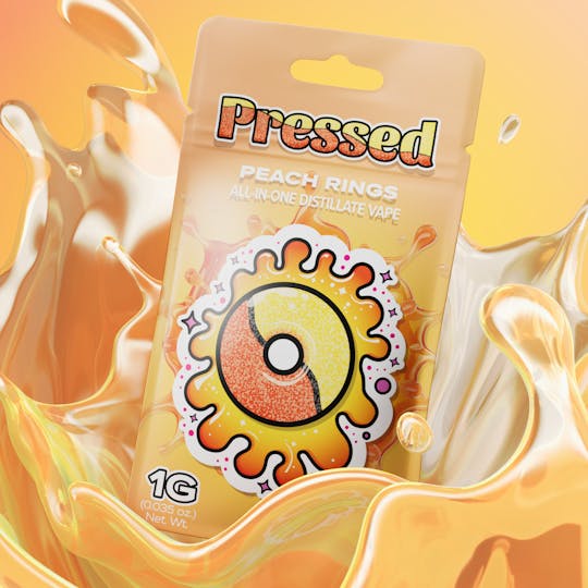 Pressed by Prismatic - Peach Rings All-in-One Disposable Vape 1g - 1