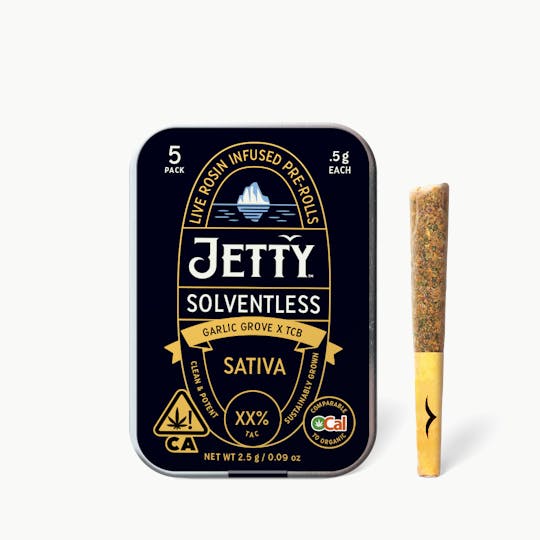 Jetty Extracts - Garlic Grove x TCB OCal Live Rosin Infused Pre-Roll 5 Pk (2.5g) - 1