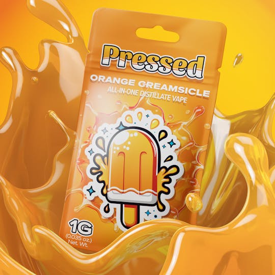 Pressed by Prismatic - Orange Creamsicle All-in-One Disposable Vape 1g - 1
