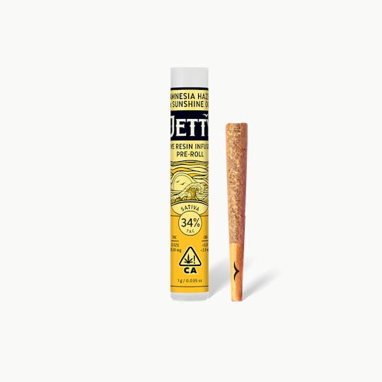 Jetty Extracts - Amnesia Haze x Sunshine OG Live Resin Infused Pre-Roll 1g - 1