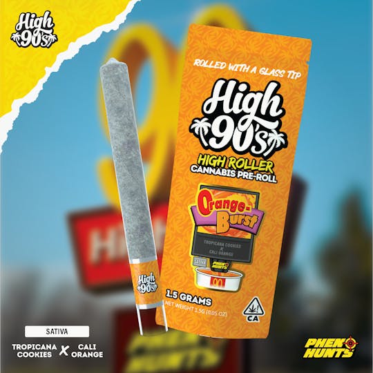 HIGH 90s - High 90s : Orange Burst 1.5g High Roller Pre-Roll - 1