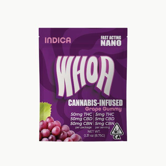 Whoa - WHOA Grape CBN CBD THC Gummy - Bite, Relax (1:1:1 50mg:50mg:50mg) - 1