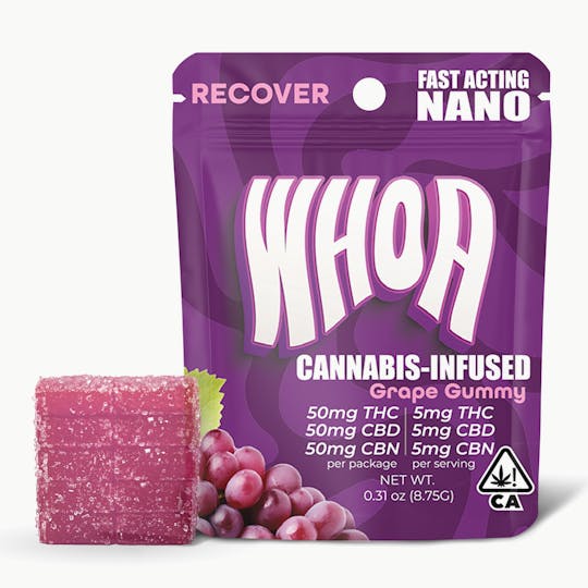 Whoa - WHOA Grape CBN CBD THC Gummy - Bite, Relax (1:1:1 50mg:50mg:50mg) - 1