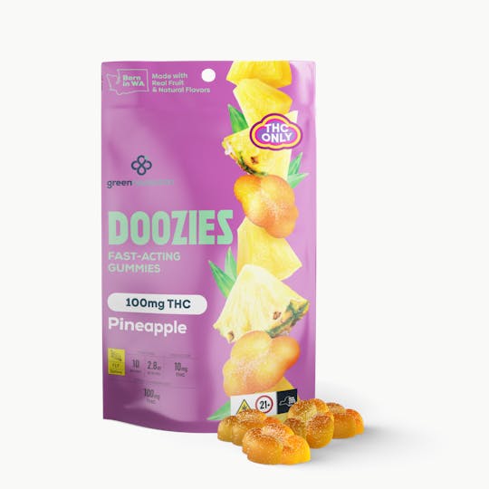 Green Revolution - Doozies | Pineapple Full THC Gummies [10pk} (100mg) - 1