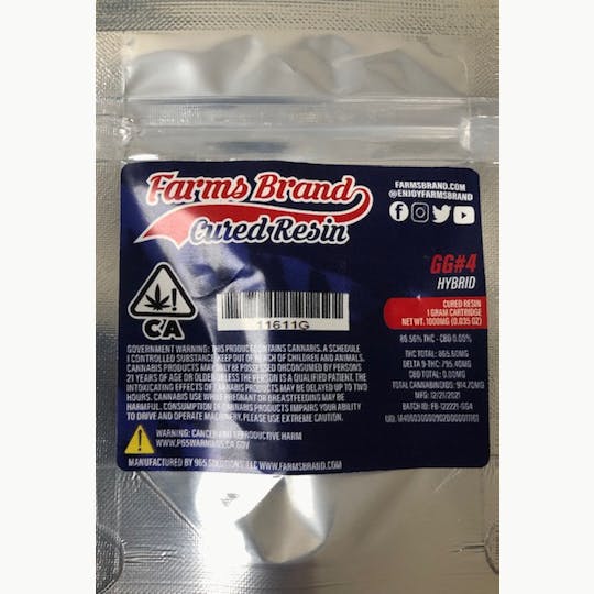 Farms Brand - GG#4 Sauce Cart 1g - Farms Brand - 1