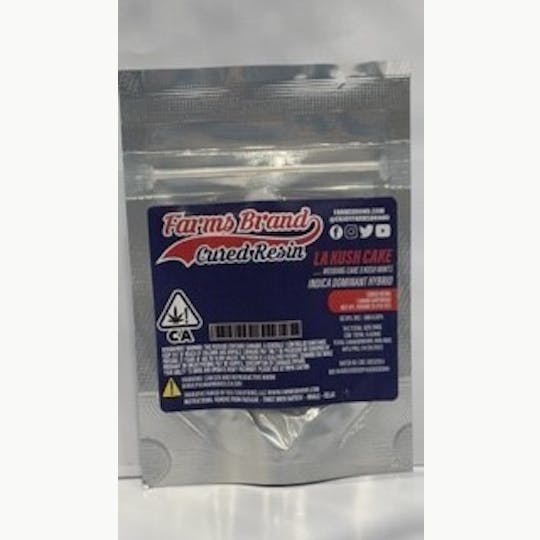 Farms Brand - LA Kush Cake 1g Cured Resin Cart - Farms Brand - 1