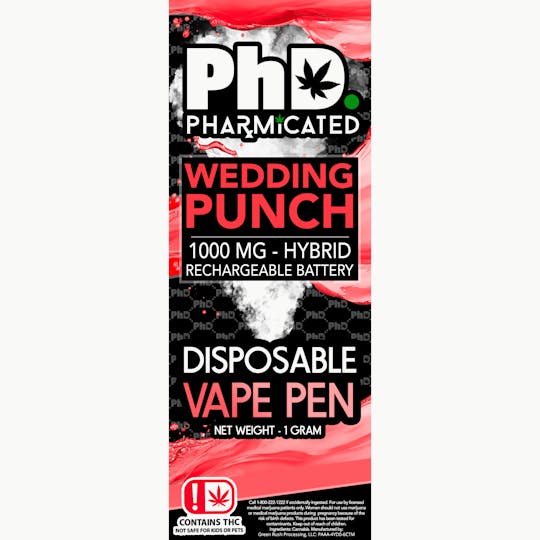 Pharmicated - PhD Disposable Vape Cart - 1000 mg - Wedding Punch (H) - 1