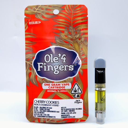Ole'4 Fingers - Cherry Cookies 1g Distillate Cart - Ole' 4 Fingers - 1