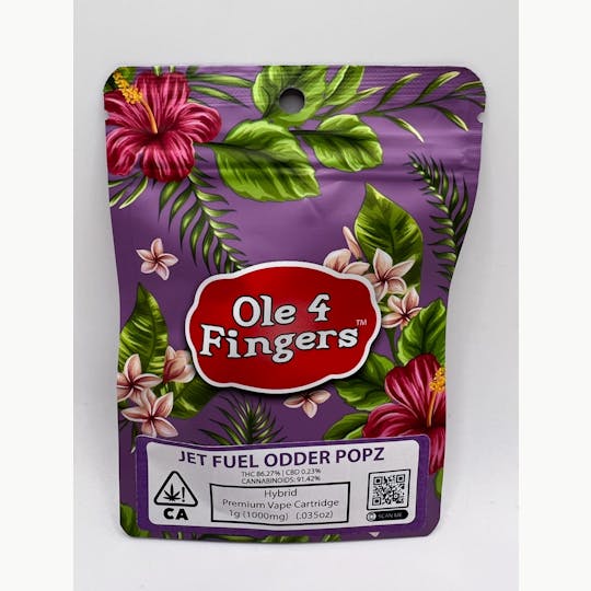 Ole'4 Fingers - Jet Fuel Odder Popz 1g Distillate Cart - Ole' 4 Fingers - 1