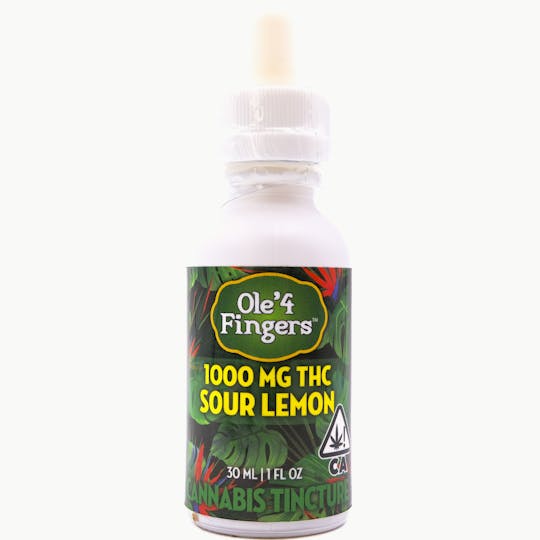 Ole'4 Fingers - MARCH MADNESS Sour Lemon 1000mg Tincture - Ole' 4 Fingers - 1