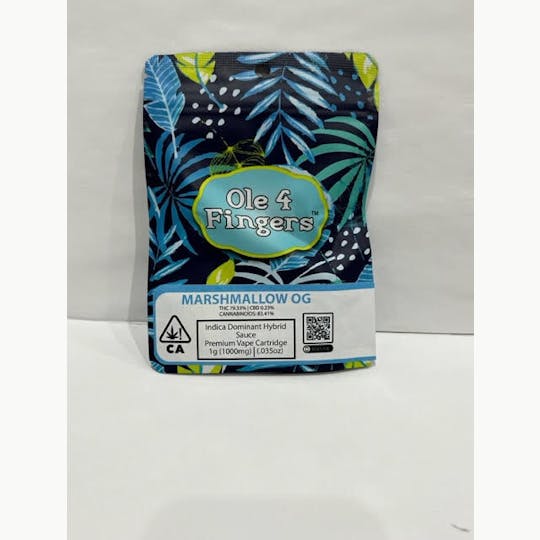 Ole'4 Fingers - Marshmallow OG 1g Distillate Cart - Ole' 4 Fingers - 1