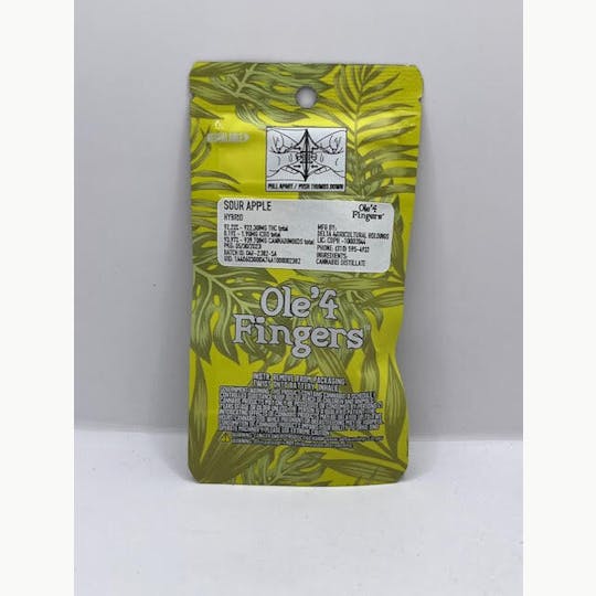Ole'4 Fingers - Sour Apple 1g Distillate Cart - Ole' 4 Fingers - 1