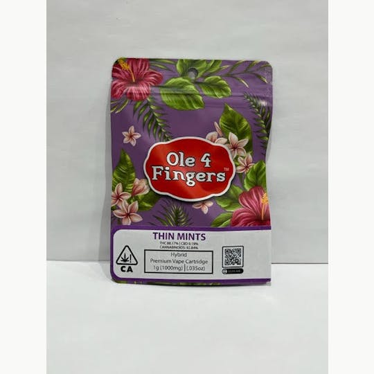 Ole'4 Fingers - Thin Mintz 1g Distillate Cart - Ole' 4 Fingers - 1