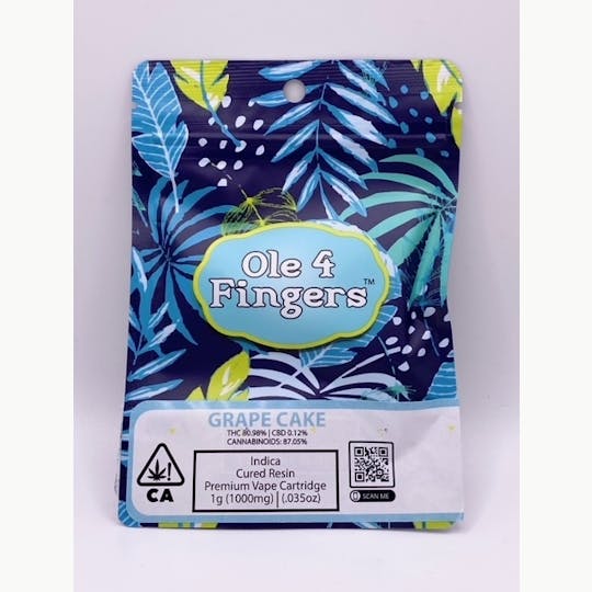 Ole'4 Fingers - Grape Cake 1g Cart - Ole' 4 Fingers - 1