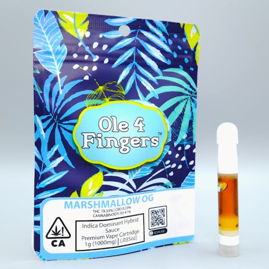 Ole'4 Fingers - Marshmallow OG 1g Cart - Ole' 4 Fingers - 1