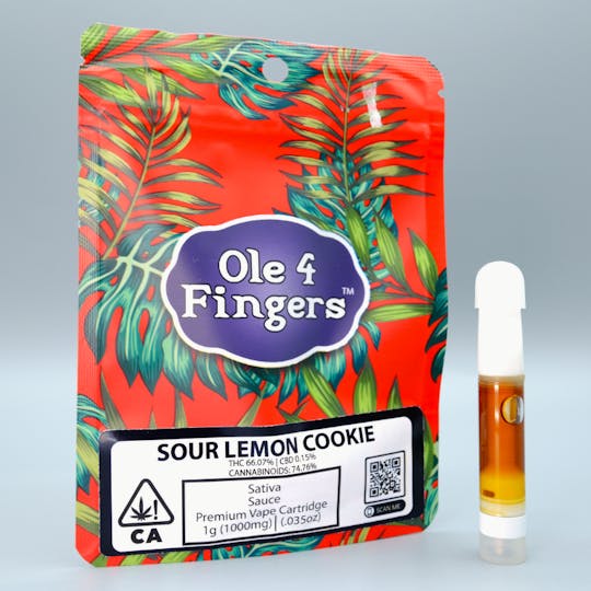 Ole'4 Fingers - Sour Lemon Cookies 1g Sauce Cart - Ole' 4 Fingers - 1