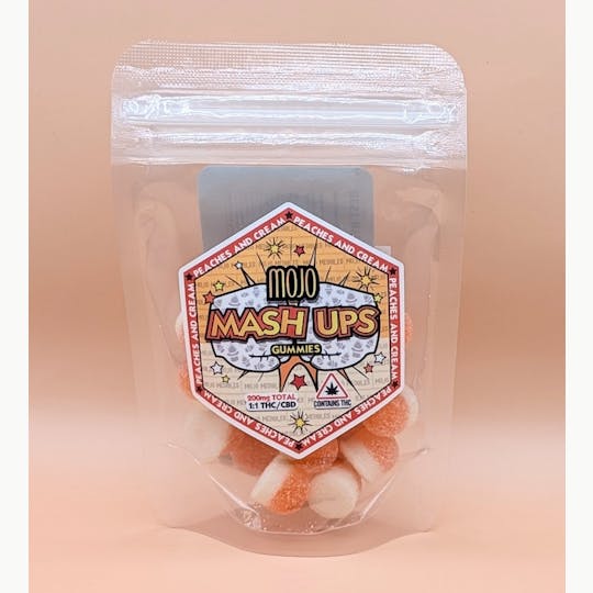 Mojo Medibles - MOJO Mash Ups 1:1 Low Dose Gummies- PEACHES & CREAM - 1
