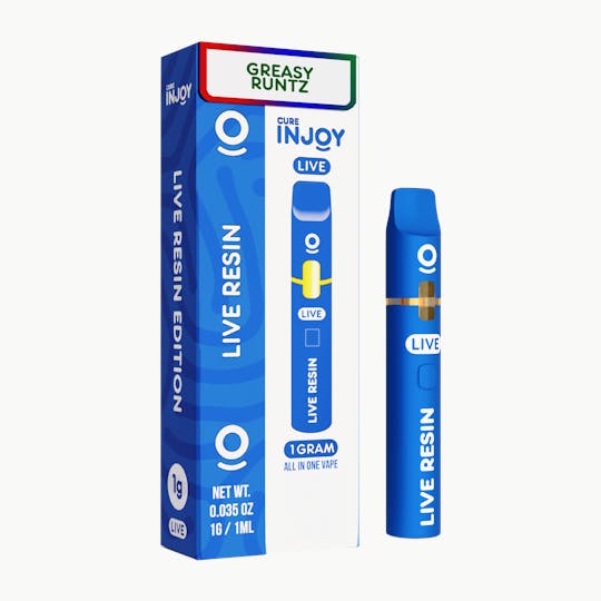 Cure Injoy - Cure Injoy 1g - Live Resin - Greasy Runtz - AIO (HYBRID) - 1