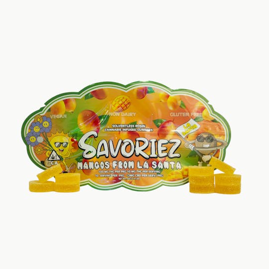Savoriez - Savoriez - Mango - Solventless Rosin Gummies - 100mg - 1