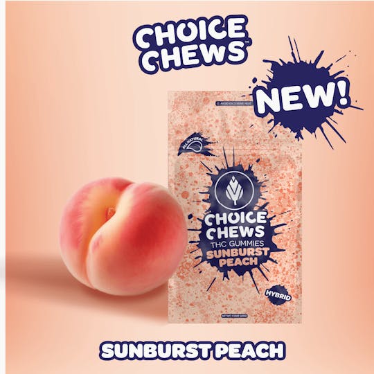 Choice Chews - Choice Chews - Sunburst Peach (Hybrid) -100mg - 1
