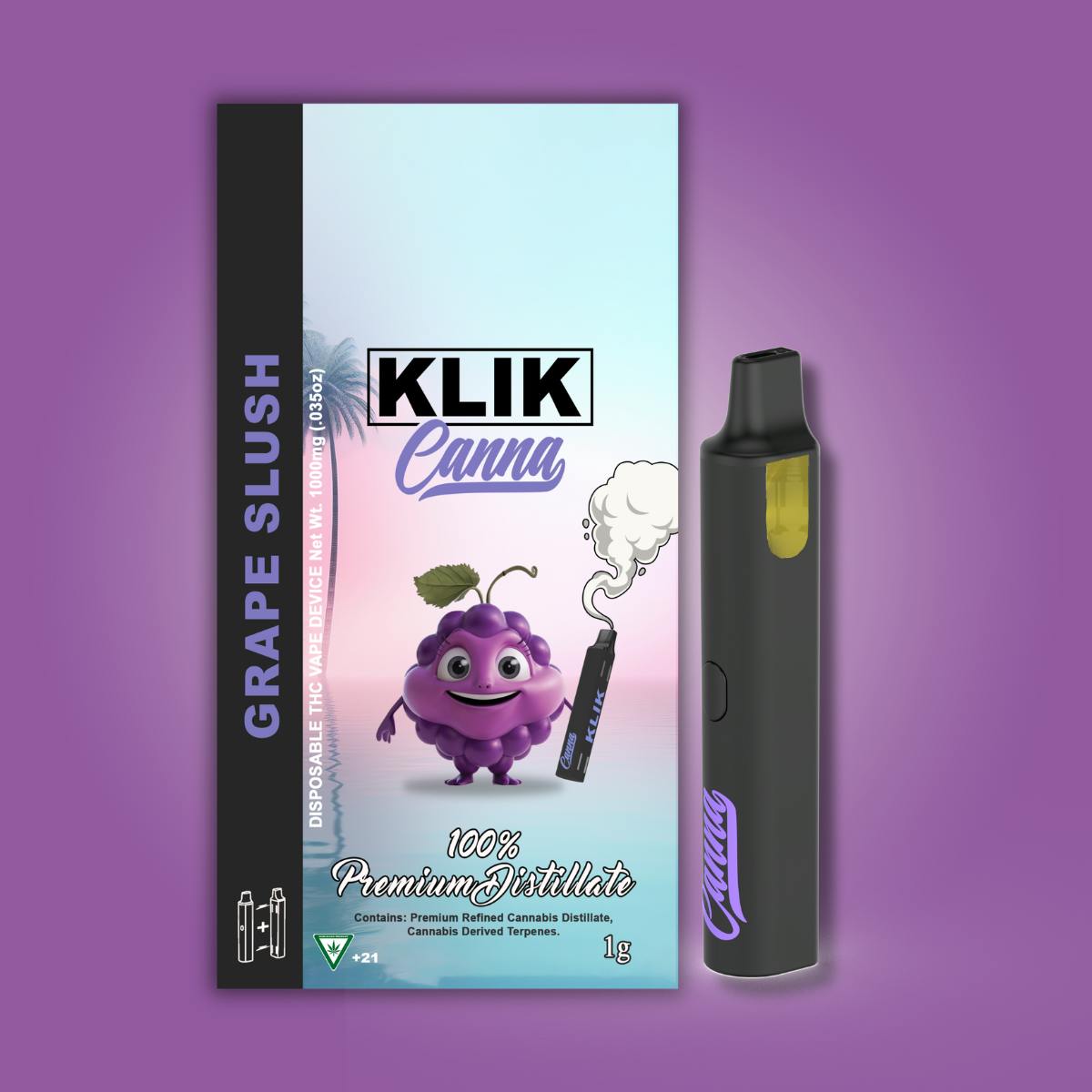 KLIK - Klik 1g Disposable - Grape Slush - 1