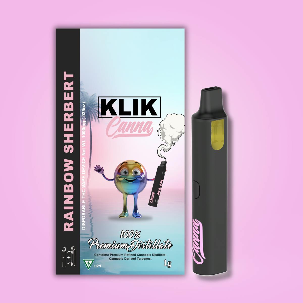 KLIK - Klik 1g Disposable - Rainbow Sherbert - 1