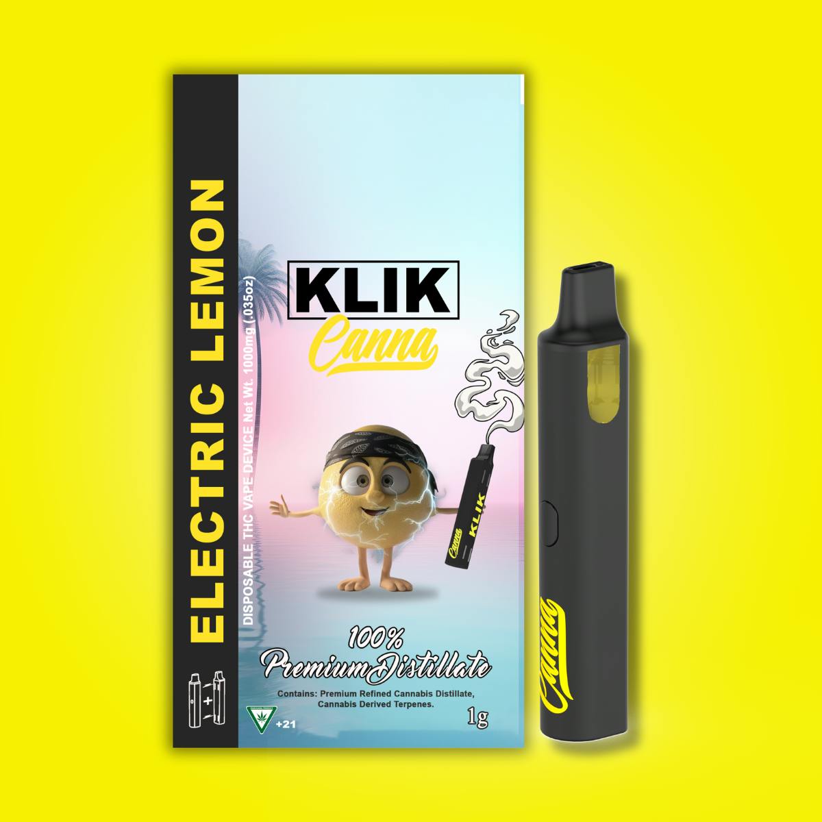 KLIK - Klik 1g Disposable - Electric Lemon - 1