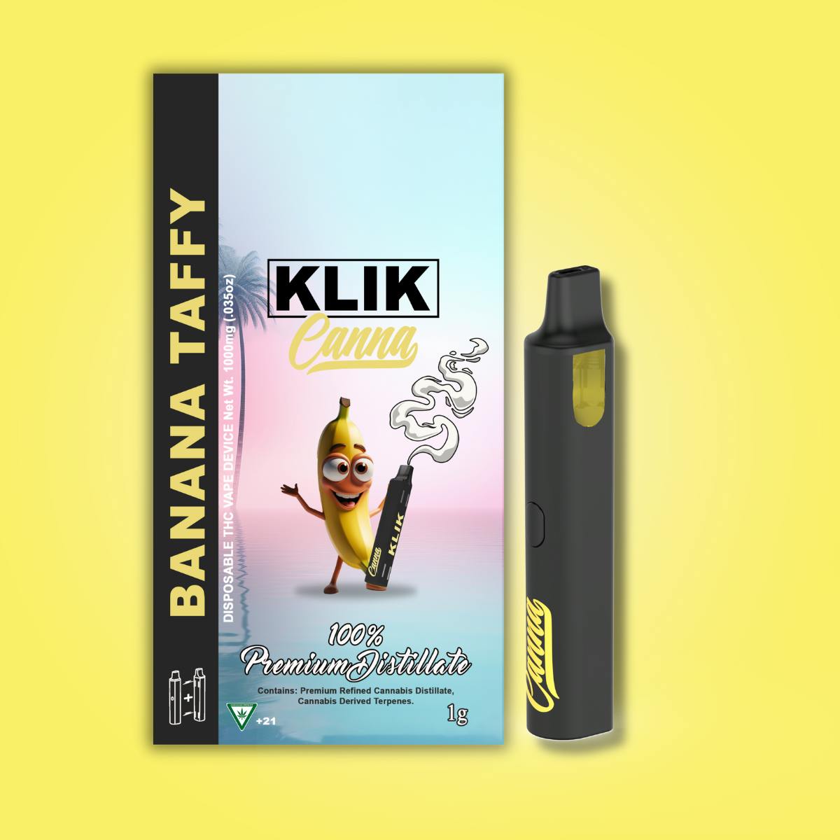 KLIK - klik 1g Disposable - Banana Taffy - 1