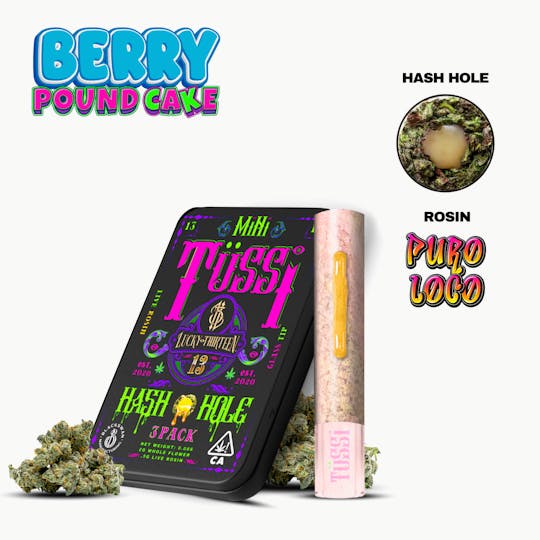 Lucky Thirteen - Mini Tussi Hash-Hole 3 Pack - Berry Pound Cake & Puro Loco - 1