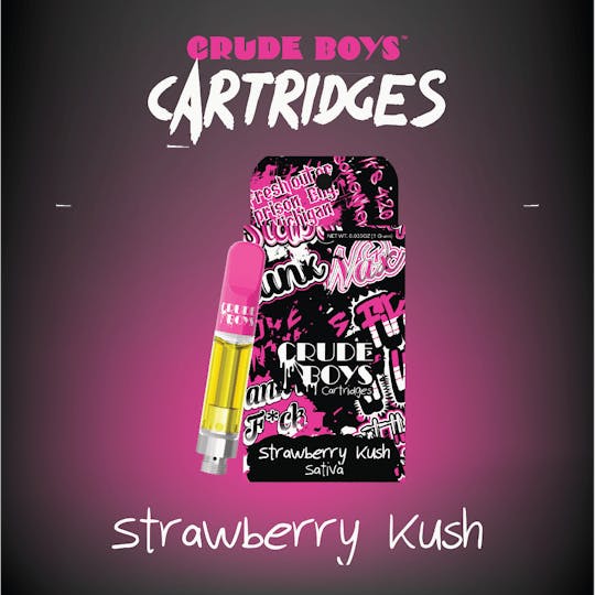 Crude Boys Concentrates - Crude Boys 1G Cartridge - Strawberry Kush (Sativa) - 1