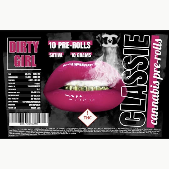 Pharmicated - Classie 10-1g Pre-Roll - Dirty Girl (S) - 1