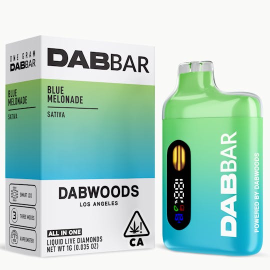Dabwoods - VAPE - DABBAR 2.0 LIQUID DIAMONDS BLUE MELONADE 1G - 1