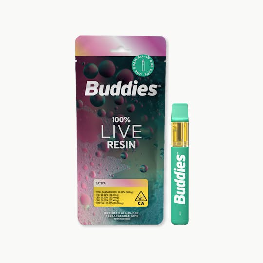 Buddies Brand - Live Resin | 1g All-in-One Vape | Super Lemon Haze (S) - 1