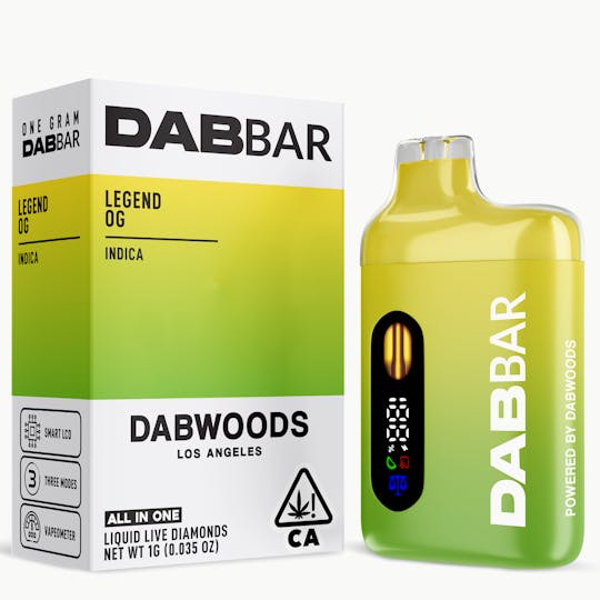 Dabwoods - VAPE - DABBAR 2.0 LIQUID DIAMONDS LEGEND OG 1G - 1