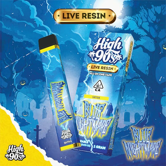HIGH 90s - High 90s : Blue Nightmare Live Resin 1g All-In-One Vape - 1