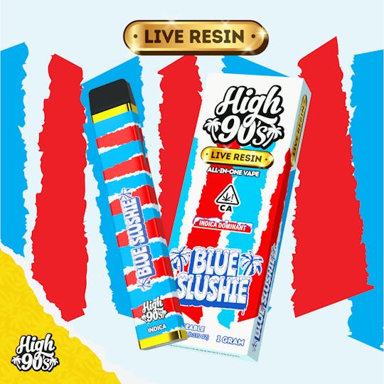 HIGH 90s - High 90s : Blue Slushie Live Resin 1g All-In-One Vape - 1