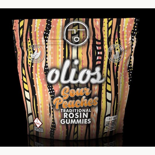 OLIO - Sour Peach Rosin Gummies 100mg - 1