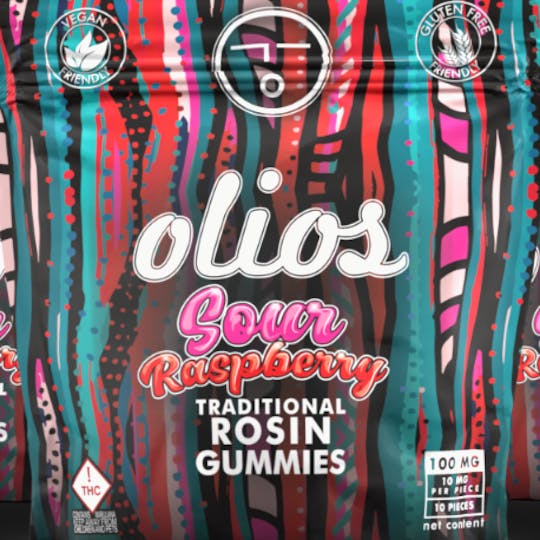 OLIO - Sour Raspberry Rosin Gummies 100mg - 1