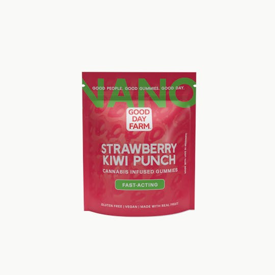 GOOD DAY FARM - GDF: Fast-Acting Gummies | Strawberry Kiwi Punch | 100mg | 10pk - 1