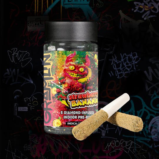 Gramlin - Strawberry Banana 2.5g Infused Pre-roll 5-pk - 1