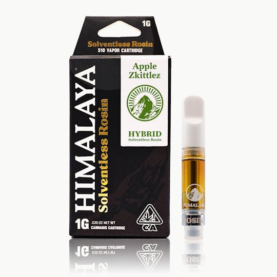 HIMALAYA - Apple Zkittlez (Solventless Rosin) Cartridge - 1G - 1