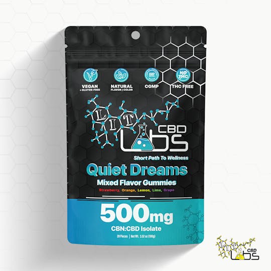 Lit Labs - Quiet Dreams CBN:CBD ISOLATE - Mixed Flavor Gummy 500mg - 1