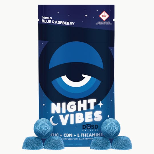 DŌSD Edibles - NIGHT VIBES - Blue Raspberry CBN + L-Theanine - 100mg - 1