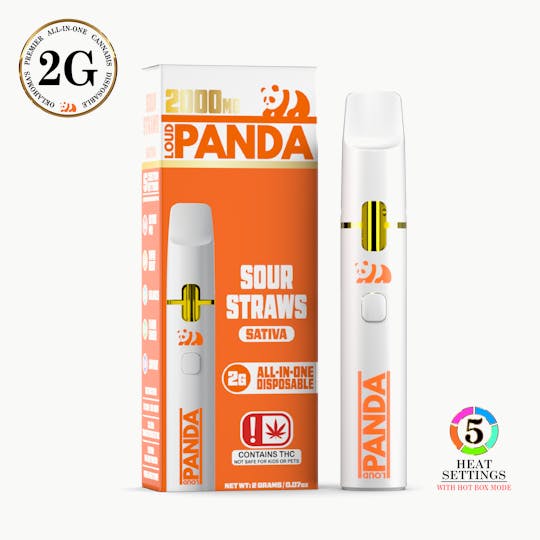 Loud Panda - Loud Panda - Sour Straws - 2G Disposable - 1