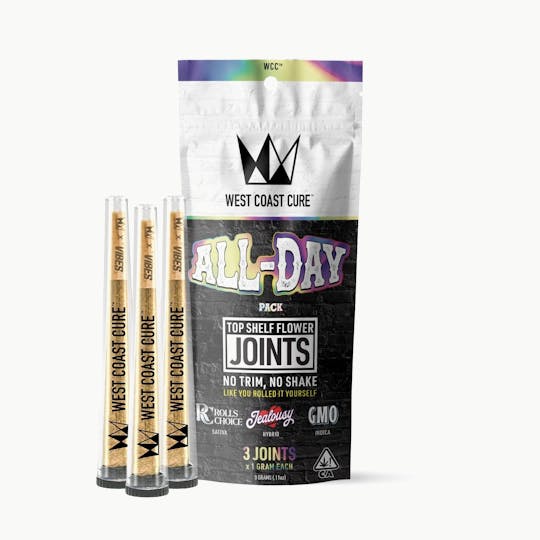 West Coast Cure - All Day Pack - Top Shelf CUREjoint Variety Pack 3 x 1G - 1