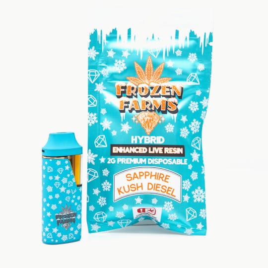 Frozen Farms - Frozen Farms 2G - Sapphire Kush Diesel - Live Resin Disposable (HYBRID) - 1