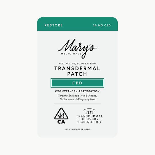 Mary's Medicinals™ - Restore (CBD) Transdermal Patch (CA) - 1
