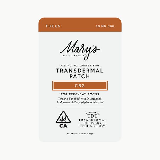 Mary's Medicinals™ - Focus (CBG) Transdermal Patch (CA) - 1